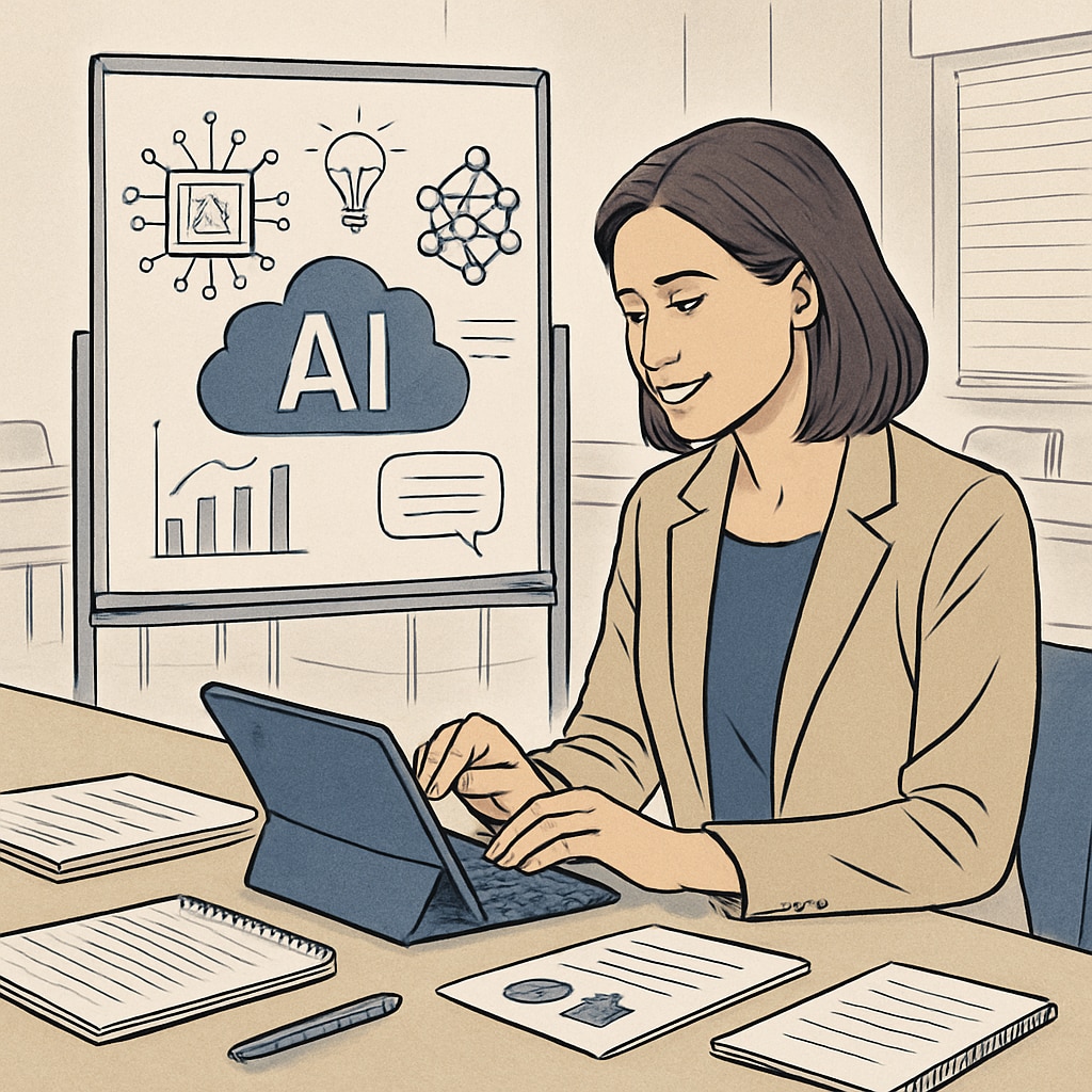 Teachers learning AI tools, addressing challenges in education technology.