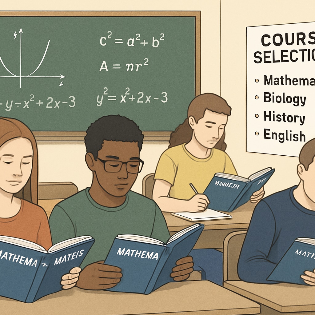 University students studying Calculus and Linear Algebra in a classroom setting.