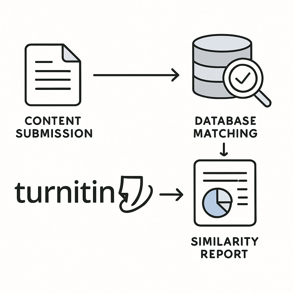Turnitin plagiarism detection process flowchart