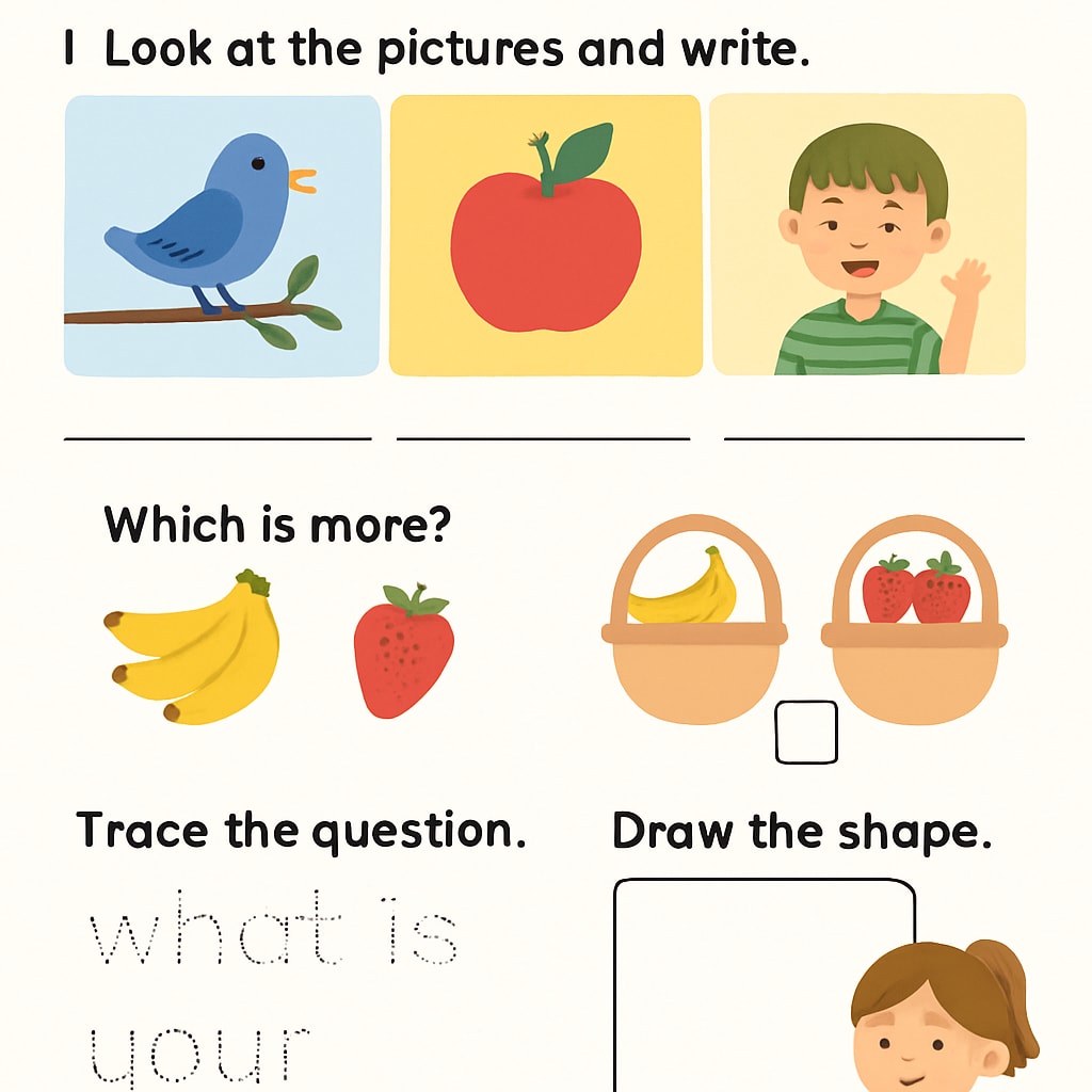Canva-designed worksheet promoting engagement with K-12 curriculum content.