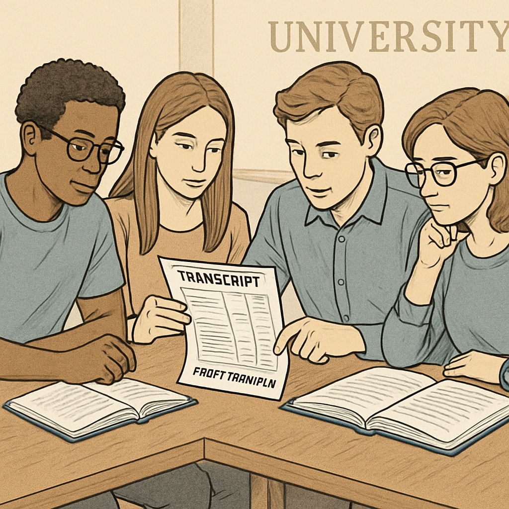 Students discussing credit transfer solutions for degree completion.