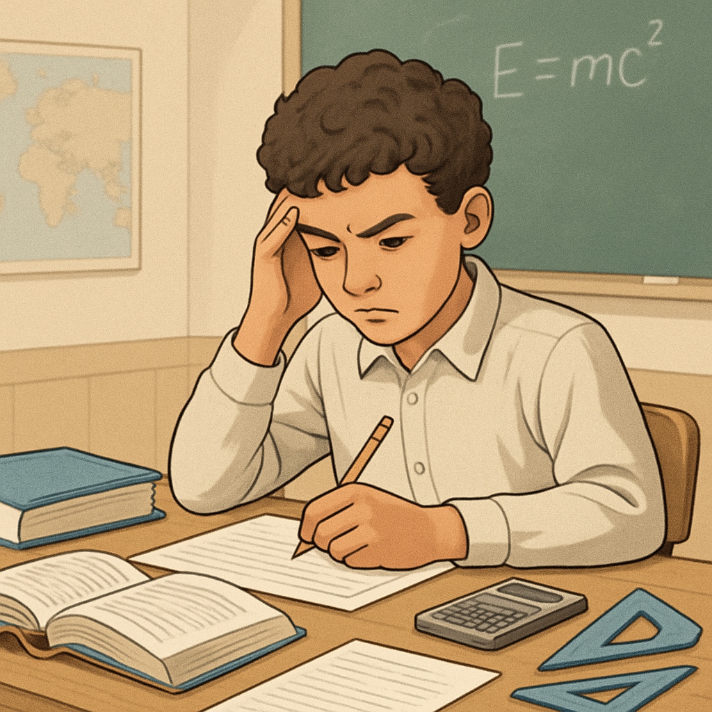 Gifted student participating in early academic assessment and enrichment.