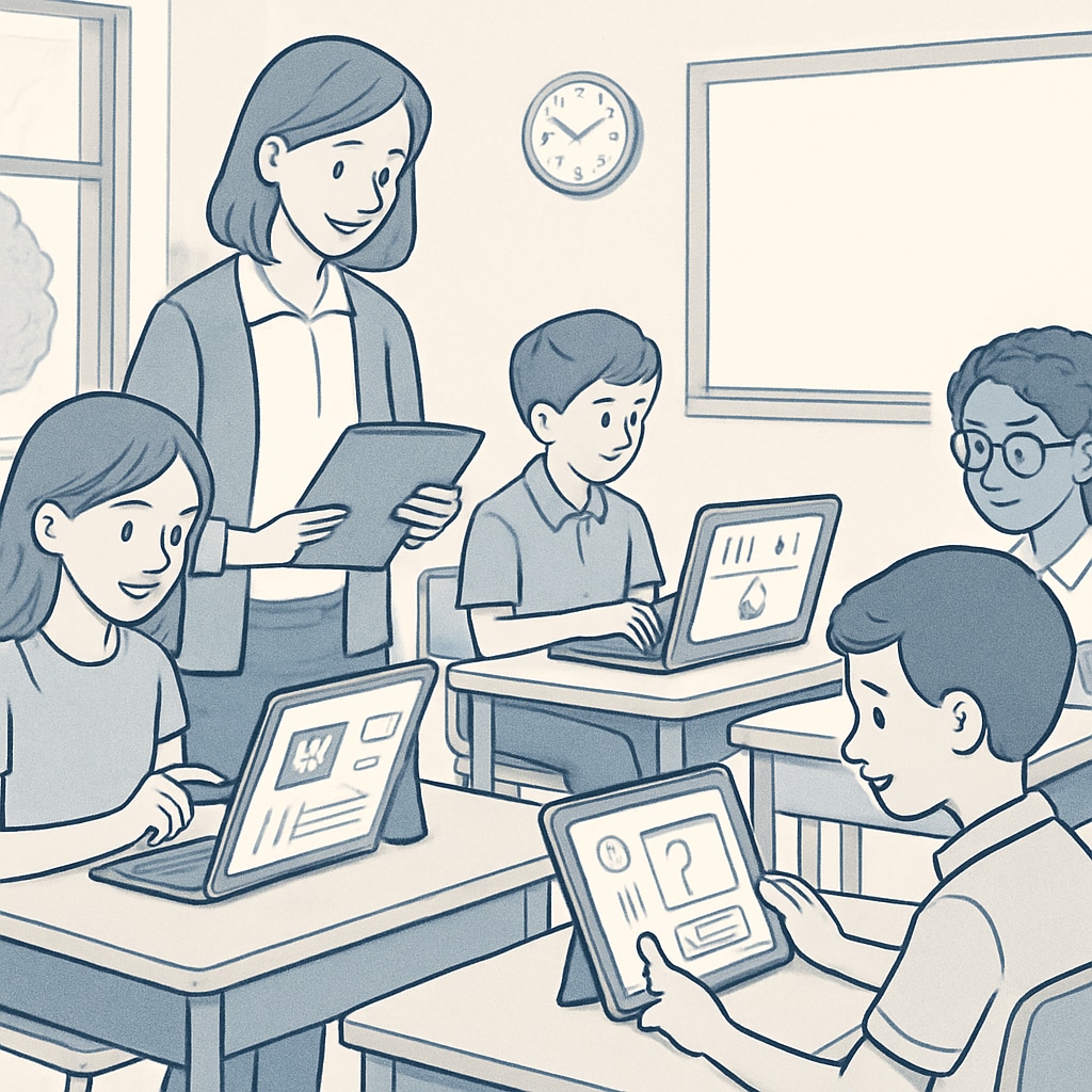 AI-powered learning tools in a classroom setting