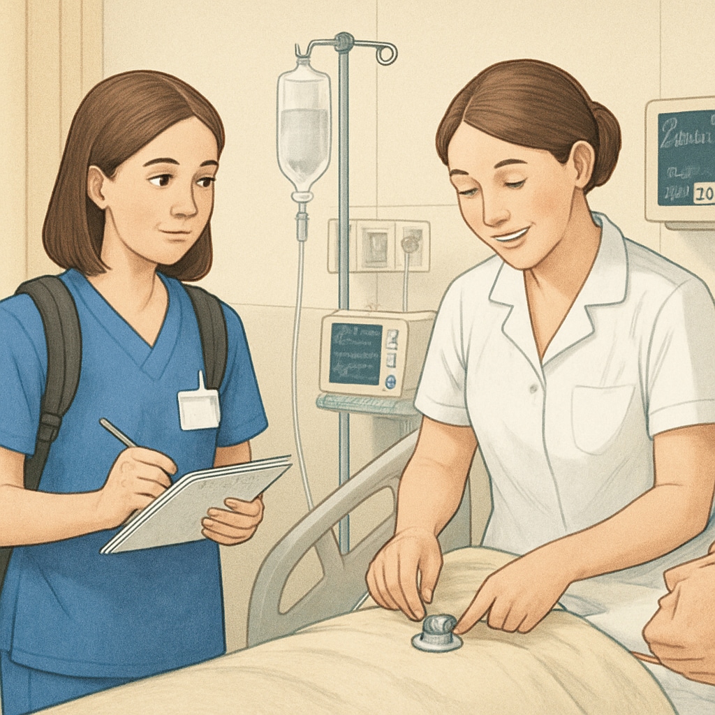 A student gaining hands-on experience in a nursing program, highlighting the importance of practical learning.
