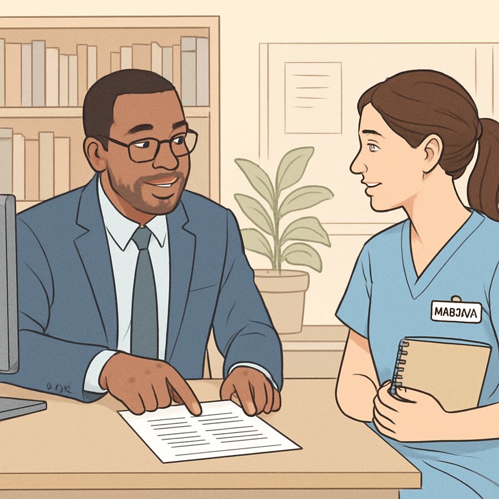 A college transfer consultation for a nursing student, emphasizing the importance of planning.