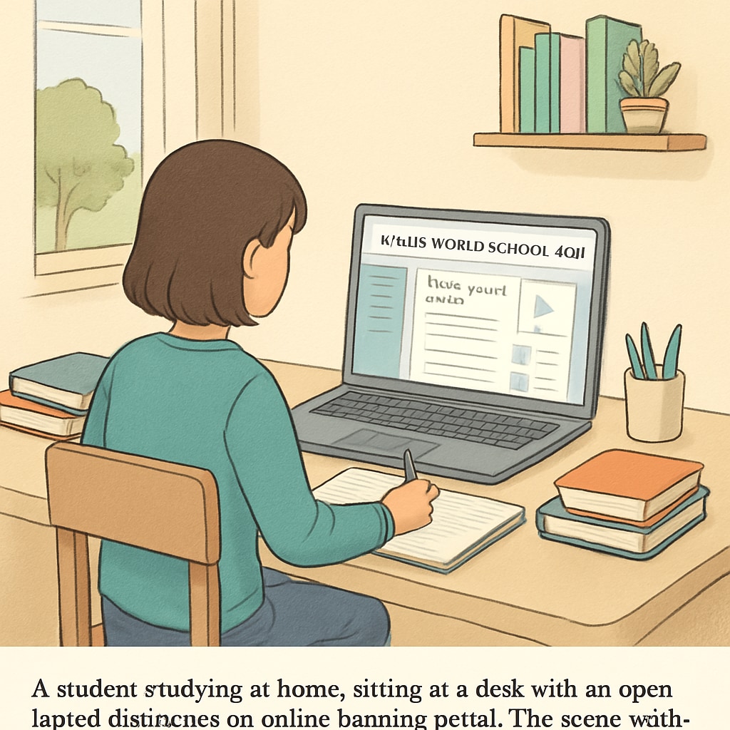 Homeschool student using Khan World School and ASU's online program.
