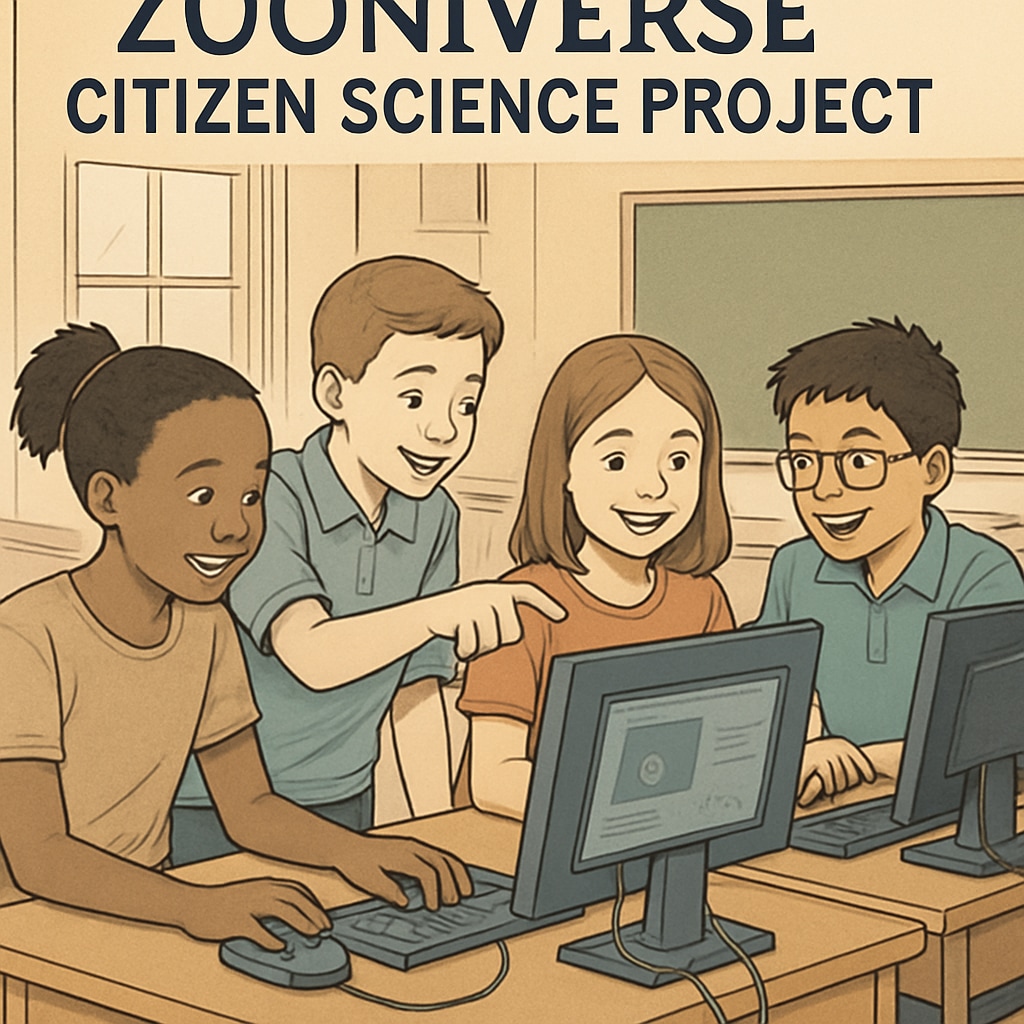 K12 students engaging with Zooniverse citizen science projects.