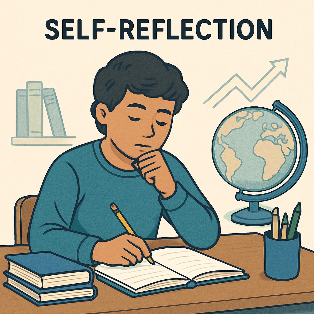 A student reflecting on personal growth through education.