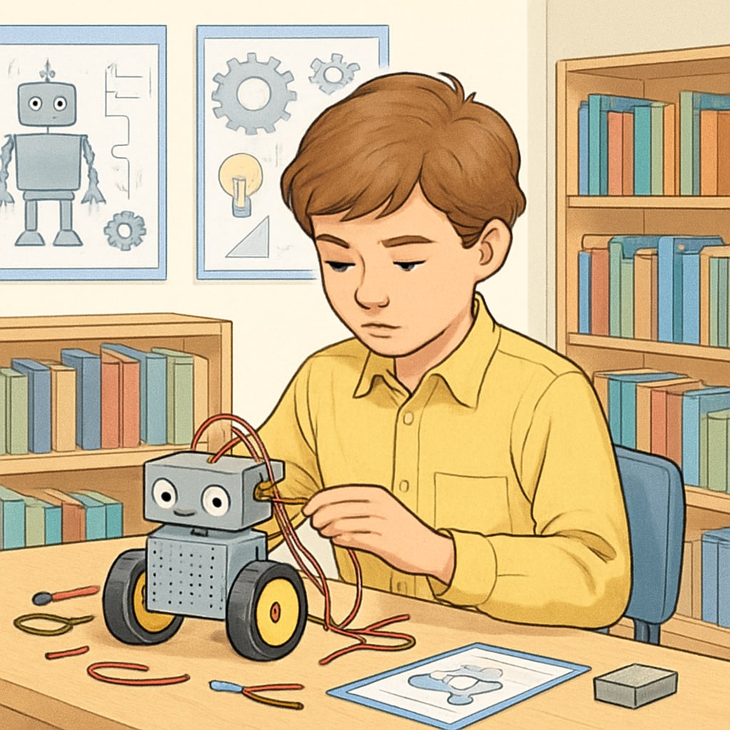 Beginner-friendly robotics course for students assembling a robot kit