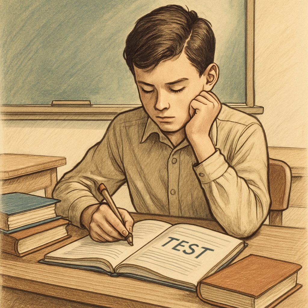 A gifted student preparing for the ACT as part of early academic development.
