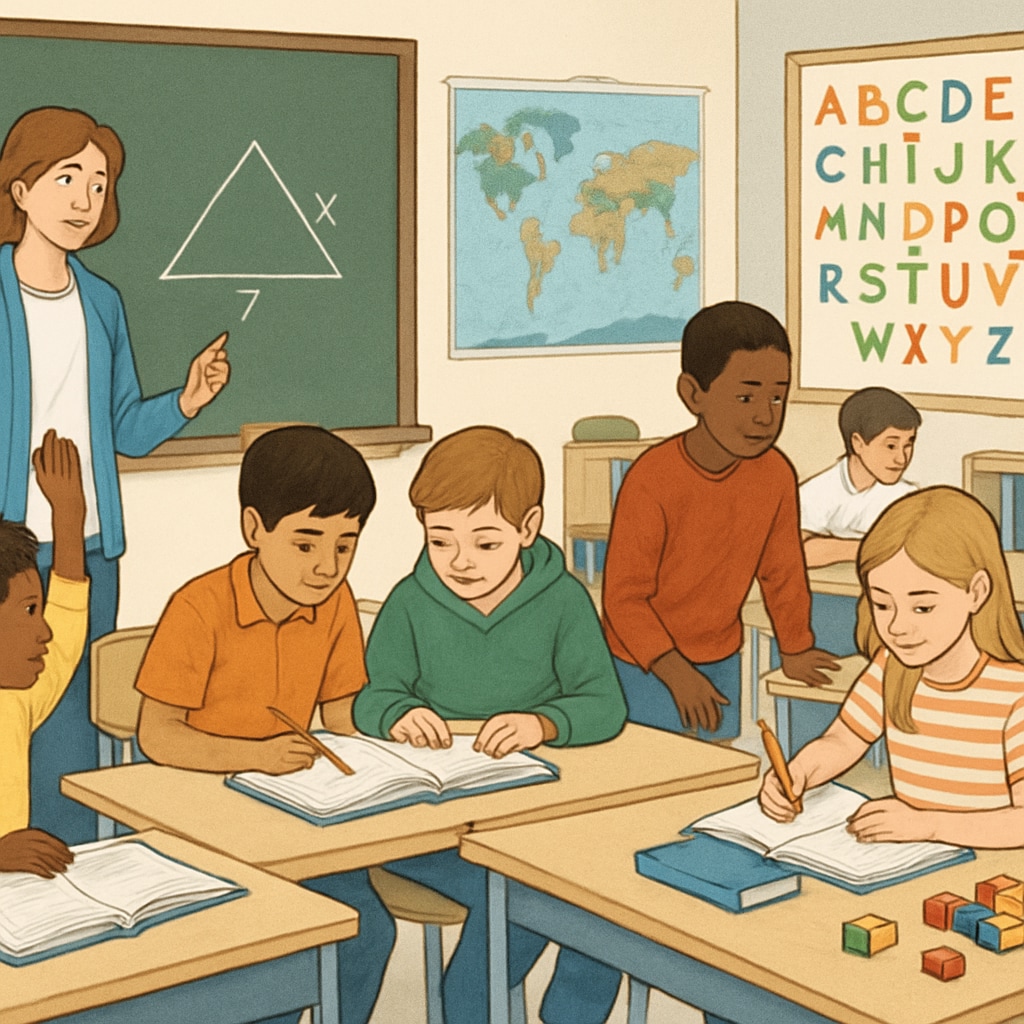 Diverse classroom promoting equal educational opportunities