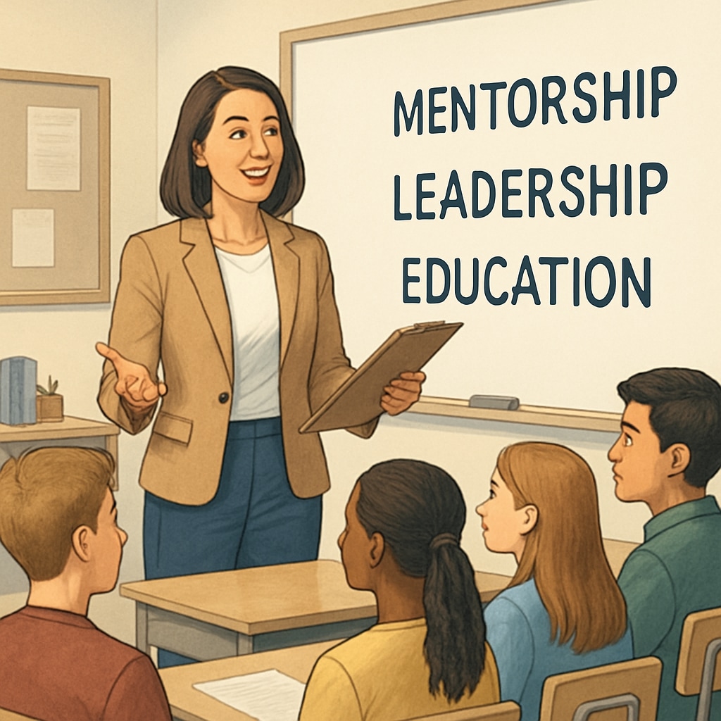 Woman entrepreneur teaching leadership and communication skills in a classroom.