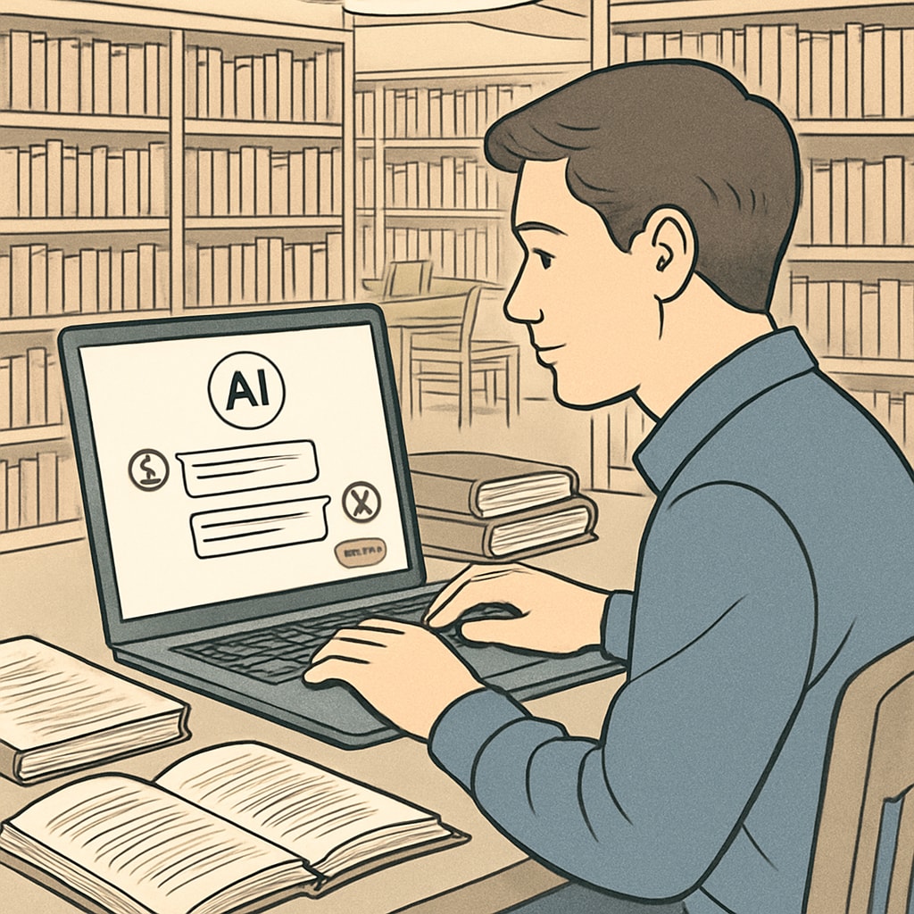 Student using AI tools for academic assistance, including ChatGPT Plus and others.