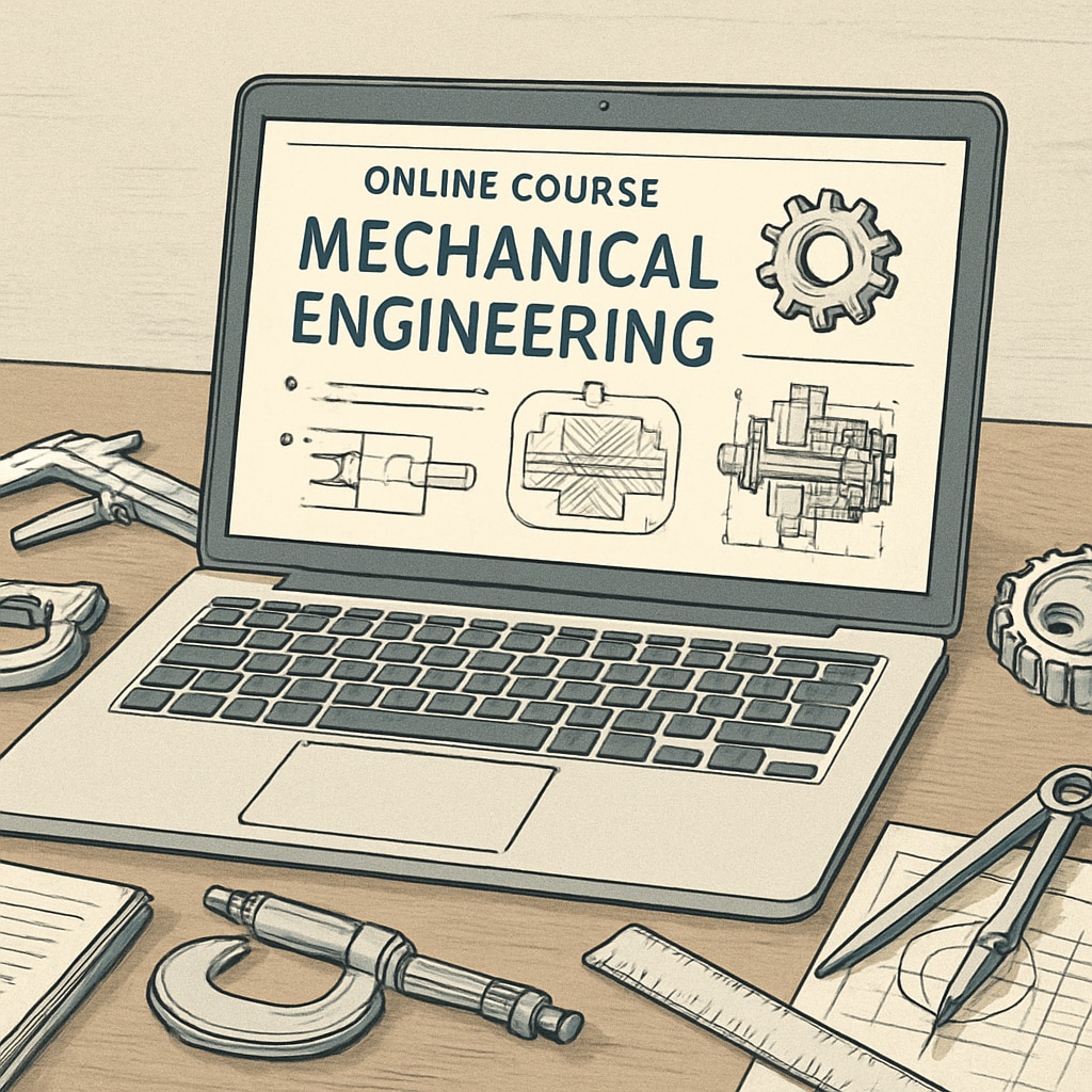 Online degree materials alongside mechanical engineering tools.