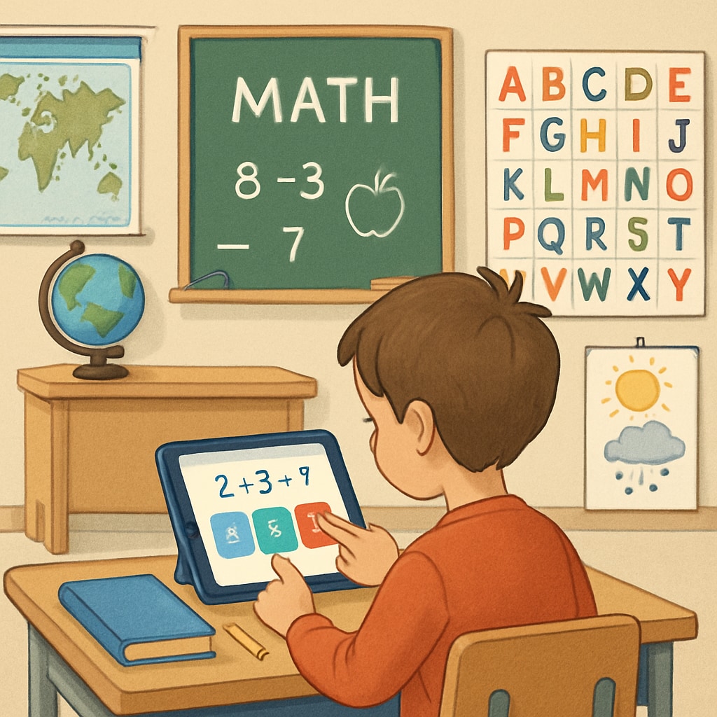Interactive learning app showcasing visual teaching methods for students.