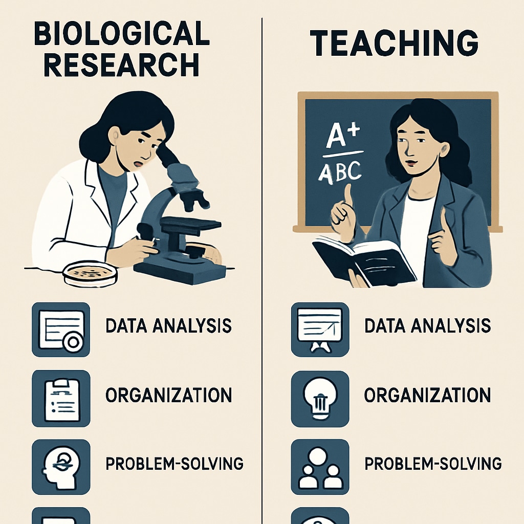 Skills mapping for biology to education transition