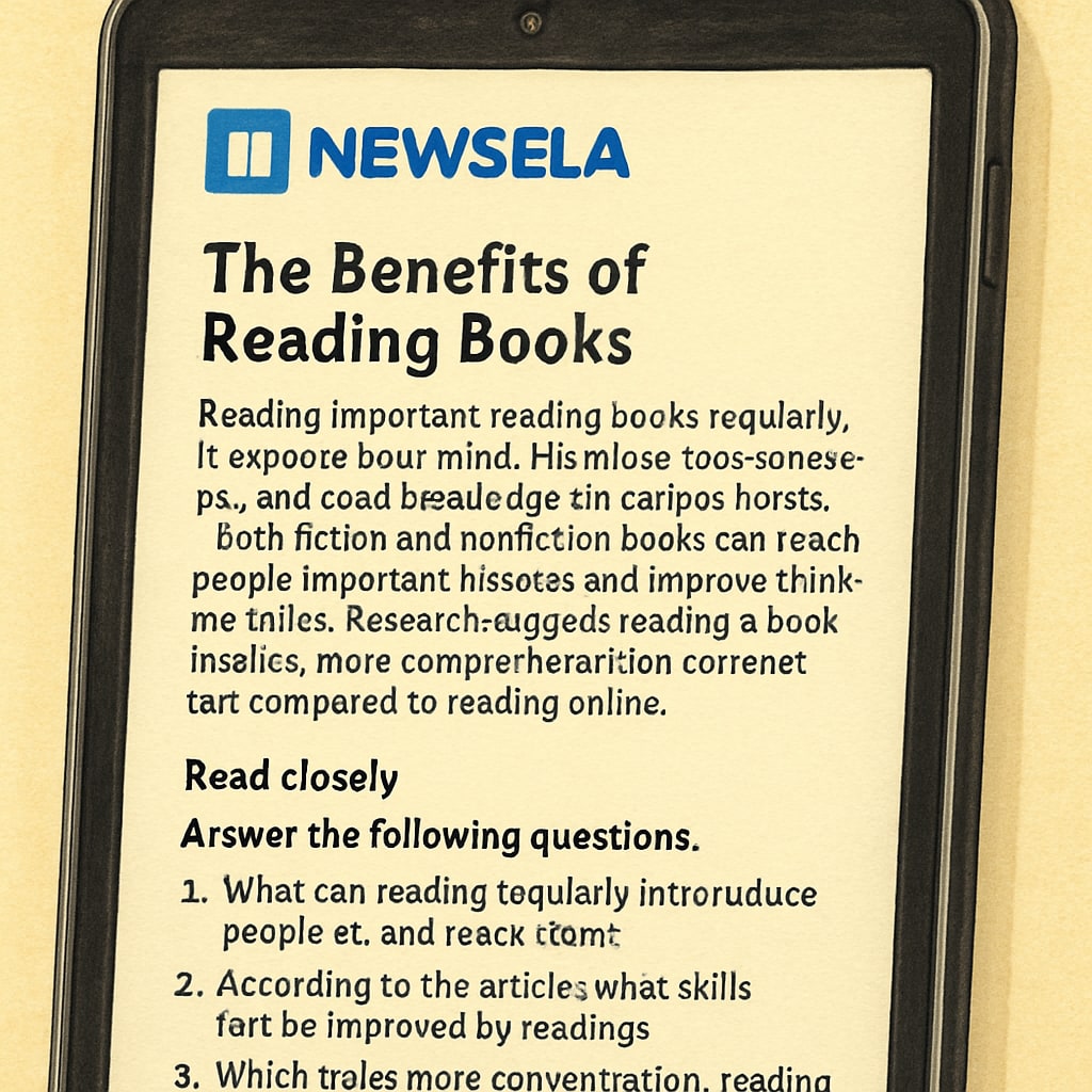 Digital reading comprehension tool in use