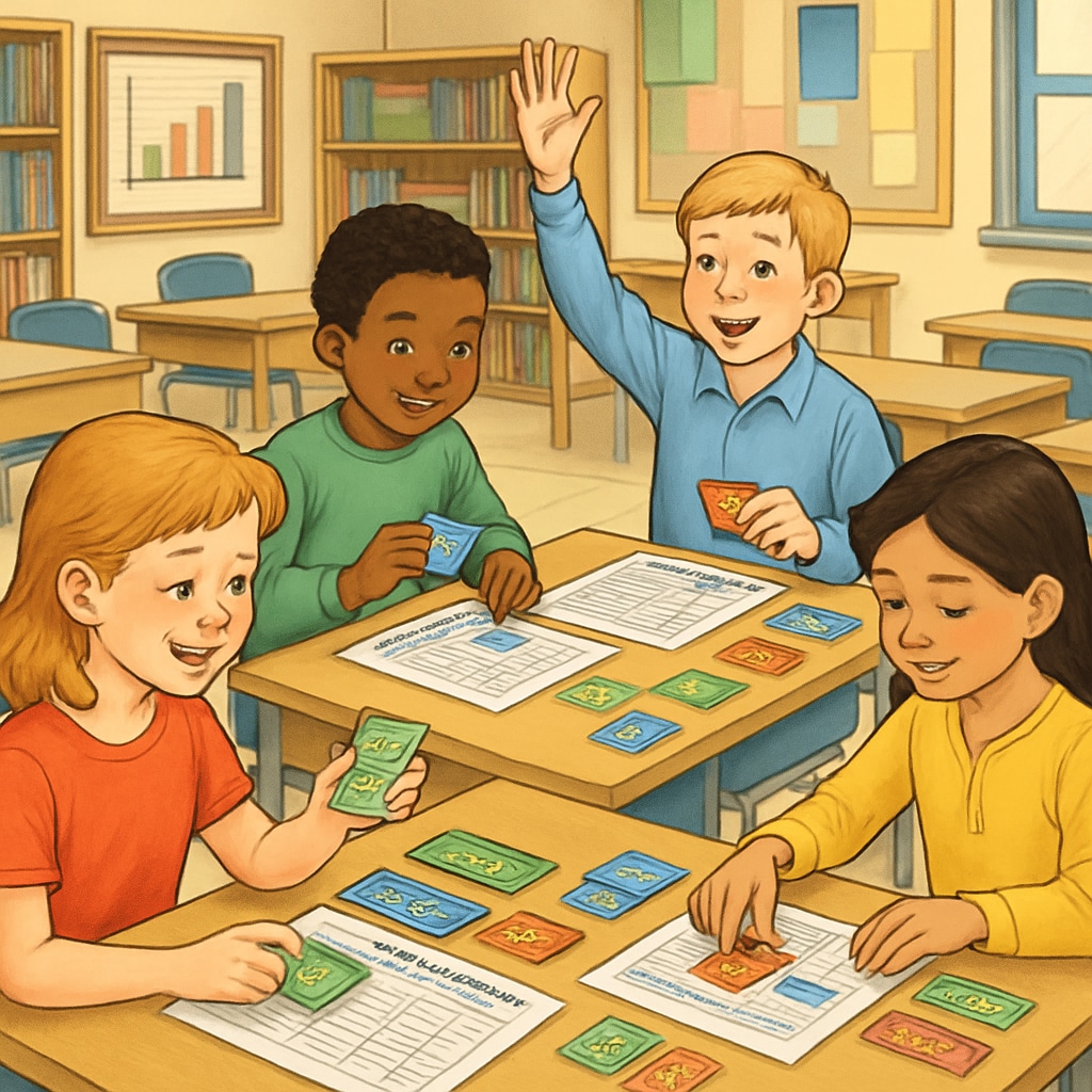 K12 business and finance education in elementary classroom