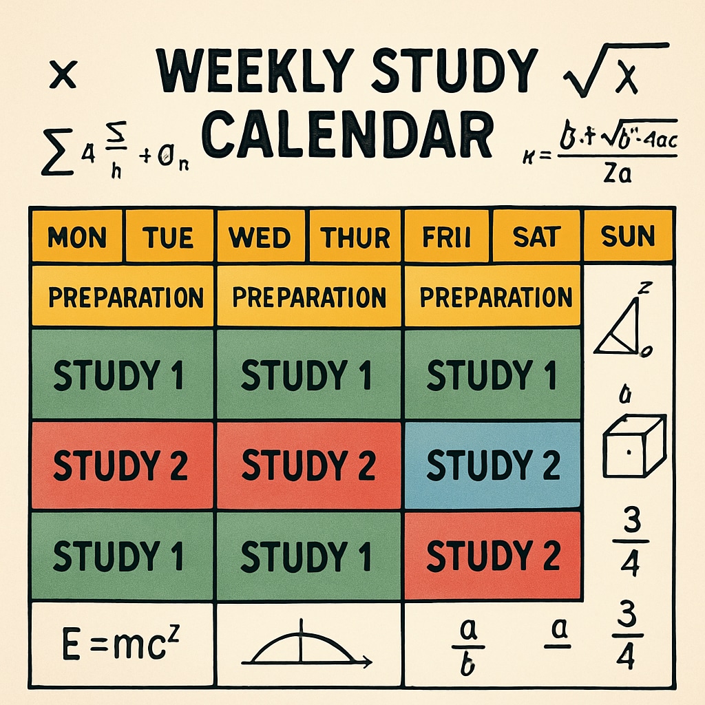 Strategic timeline for math test preparation using YouTube resources