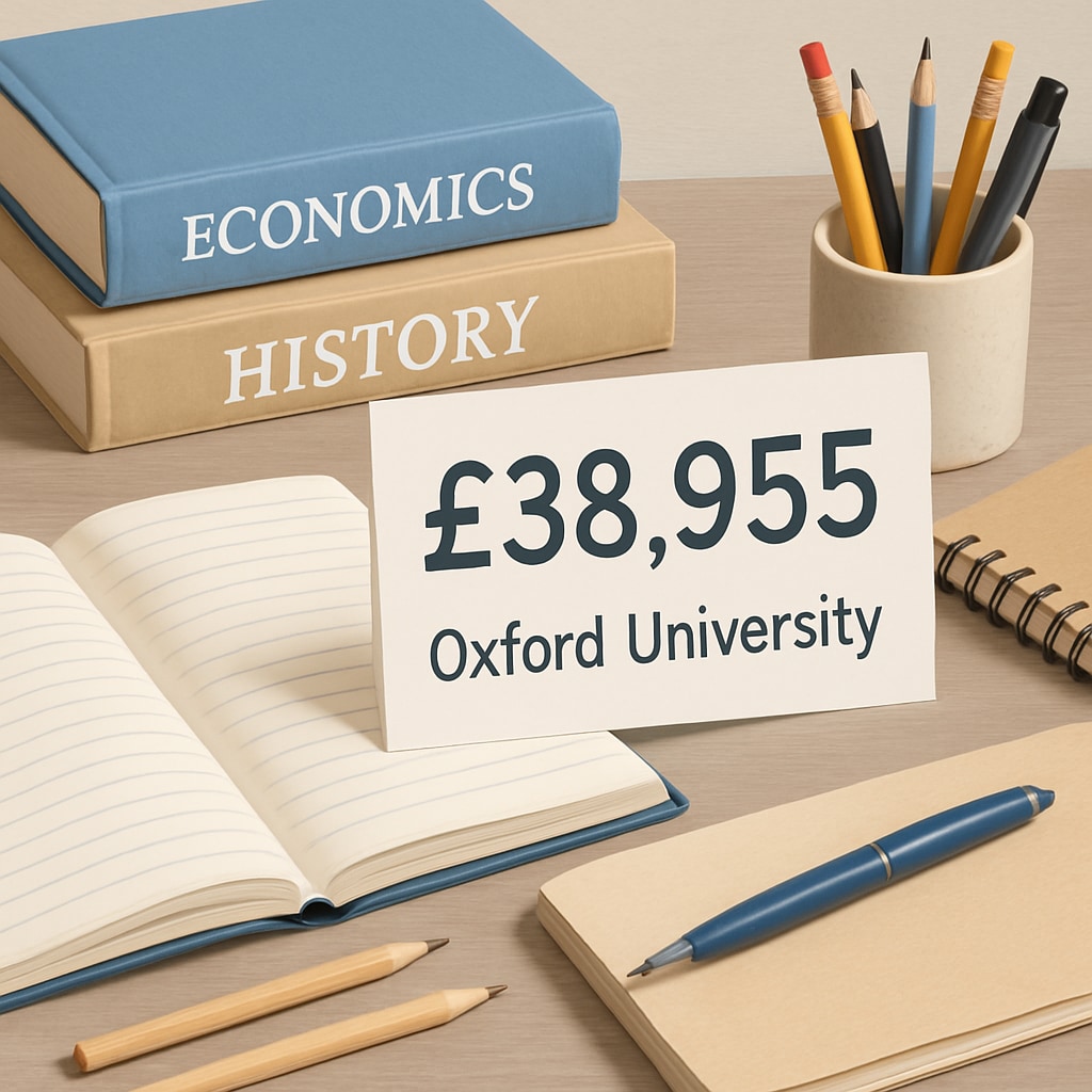 Visual representation of Oxford University international student fees for immigrant applicants