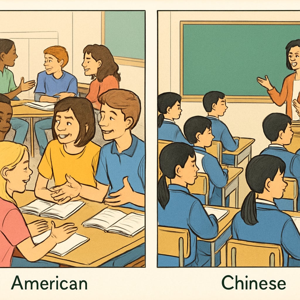 Education systems comparison in Chinese and American classrooms