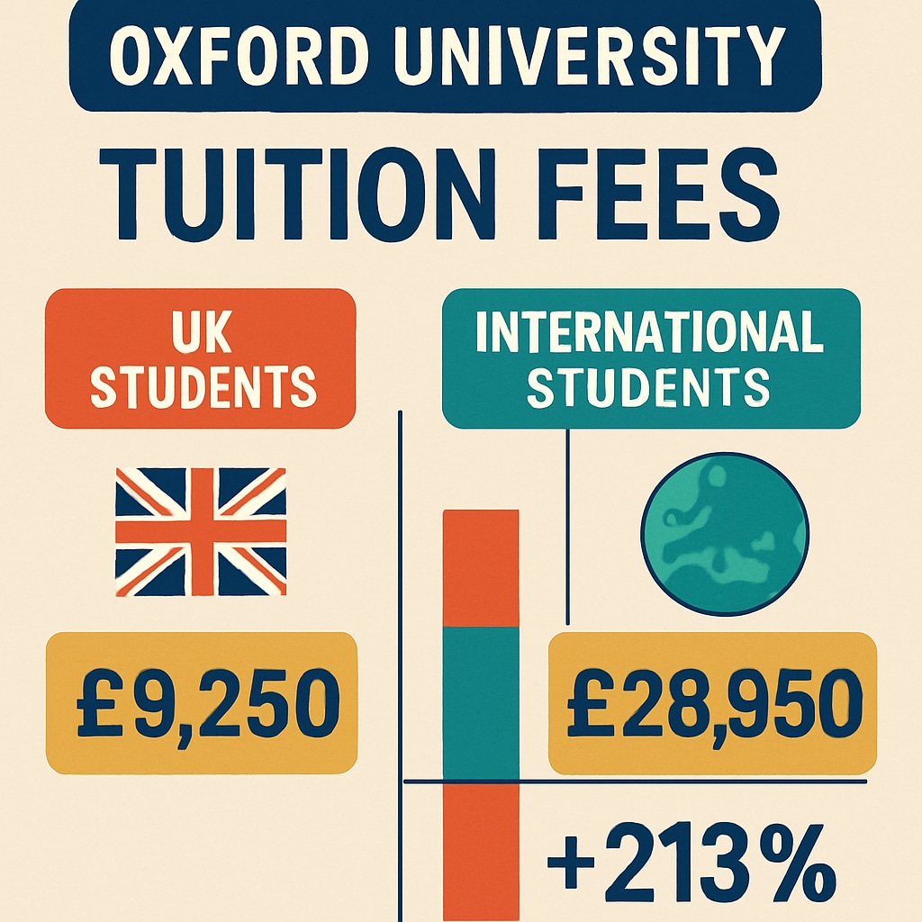 Oxford University international student fees vs domestic fees comparison