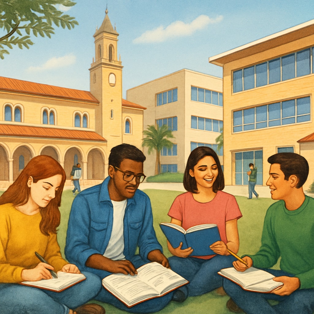 International students studying at a Spanish university for master's education