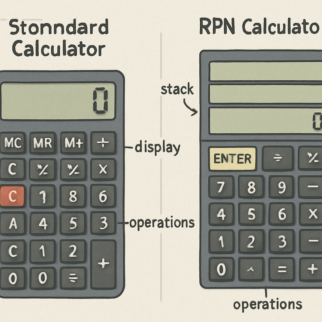 RPN calculator vs traditional calculator comparison