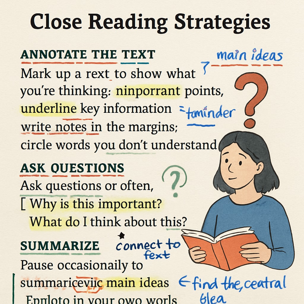 Reading instruction methods demonstrated through text annotations