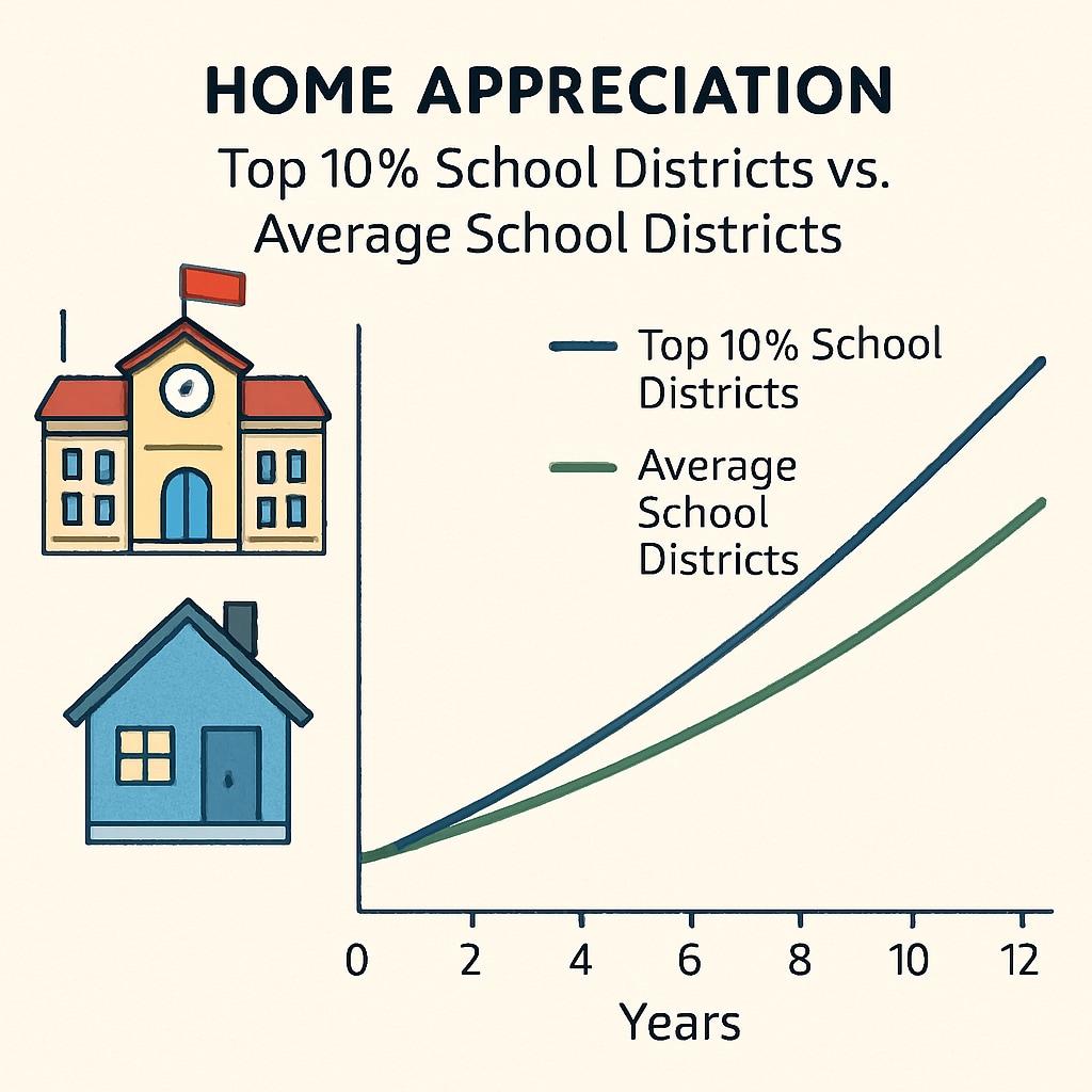 School zone investment growth visualization