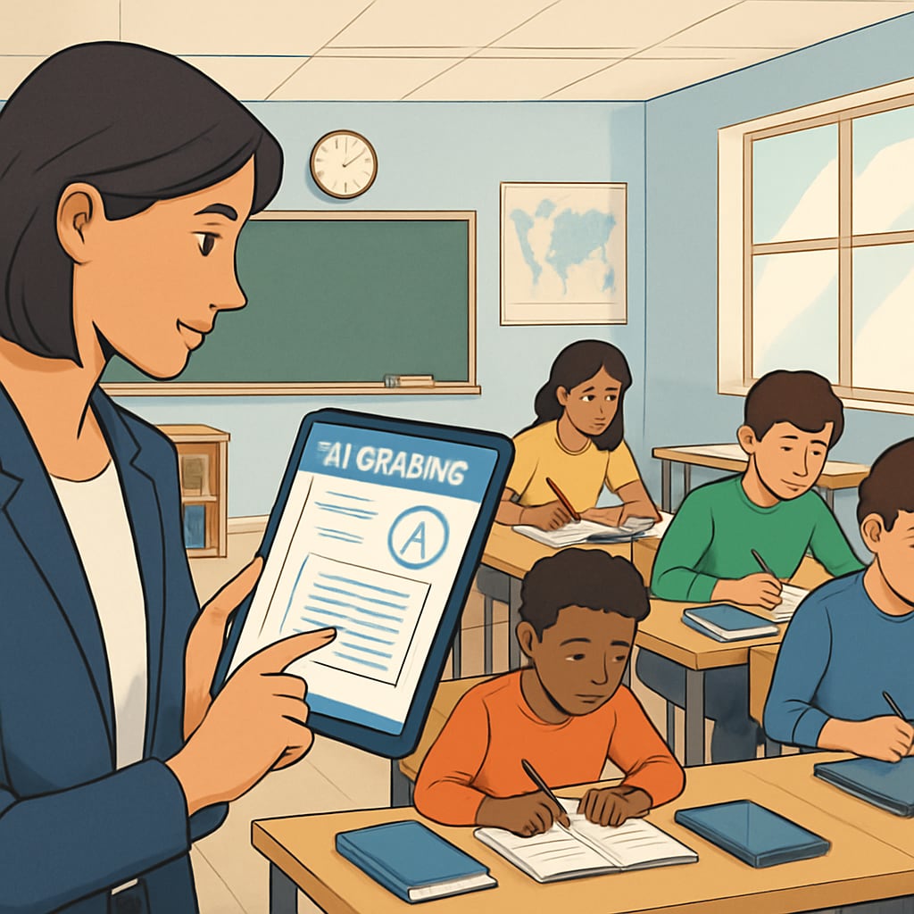 AI reducing teacher workload through automated grading