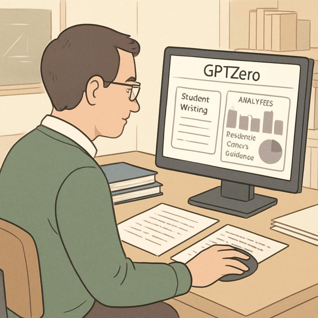 Writing monitoring and plagiarism detection with GPTZero