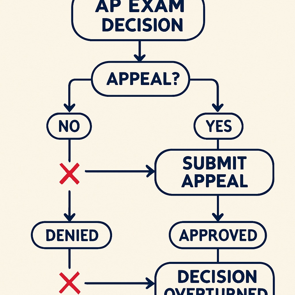 AP Physics C grade appeal process flowchart with problems highlighted
