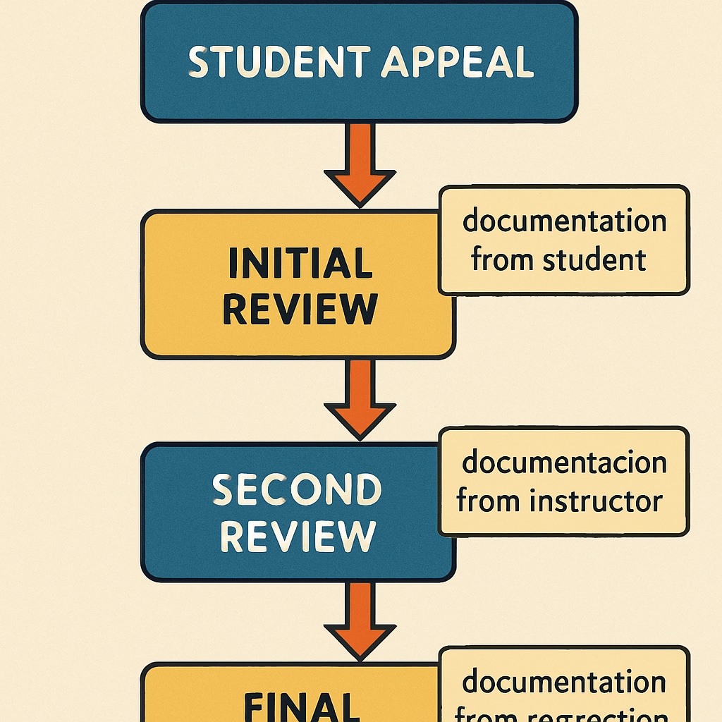 Transparent school grading appeal system diagram