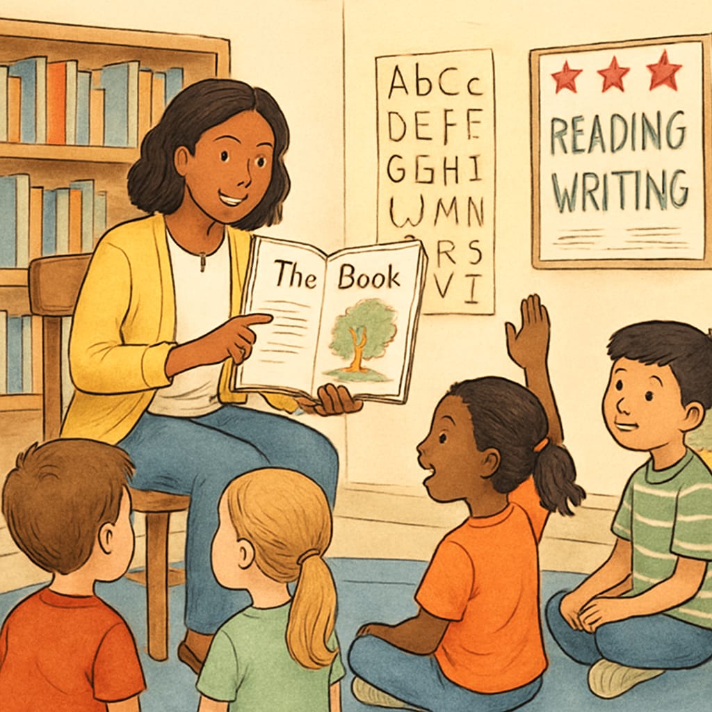 Whole language approach in private school classroom