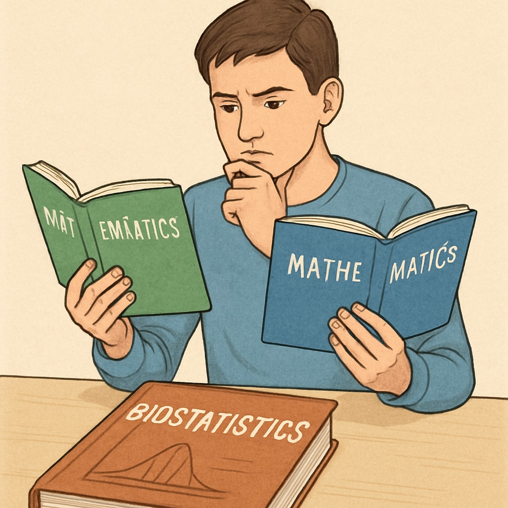 Linear algebra versus calculus decision for biostatistics students
