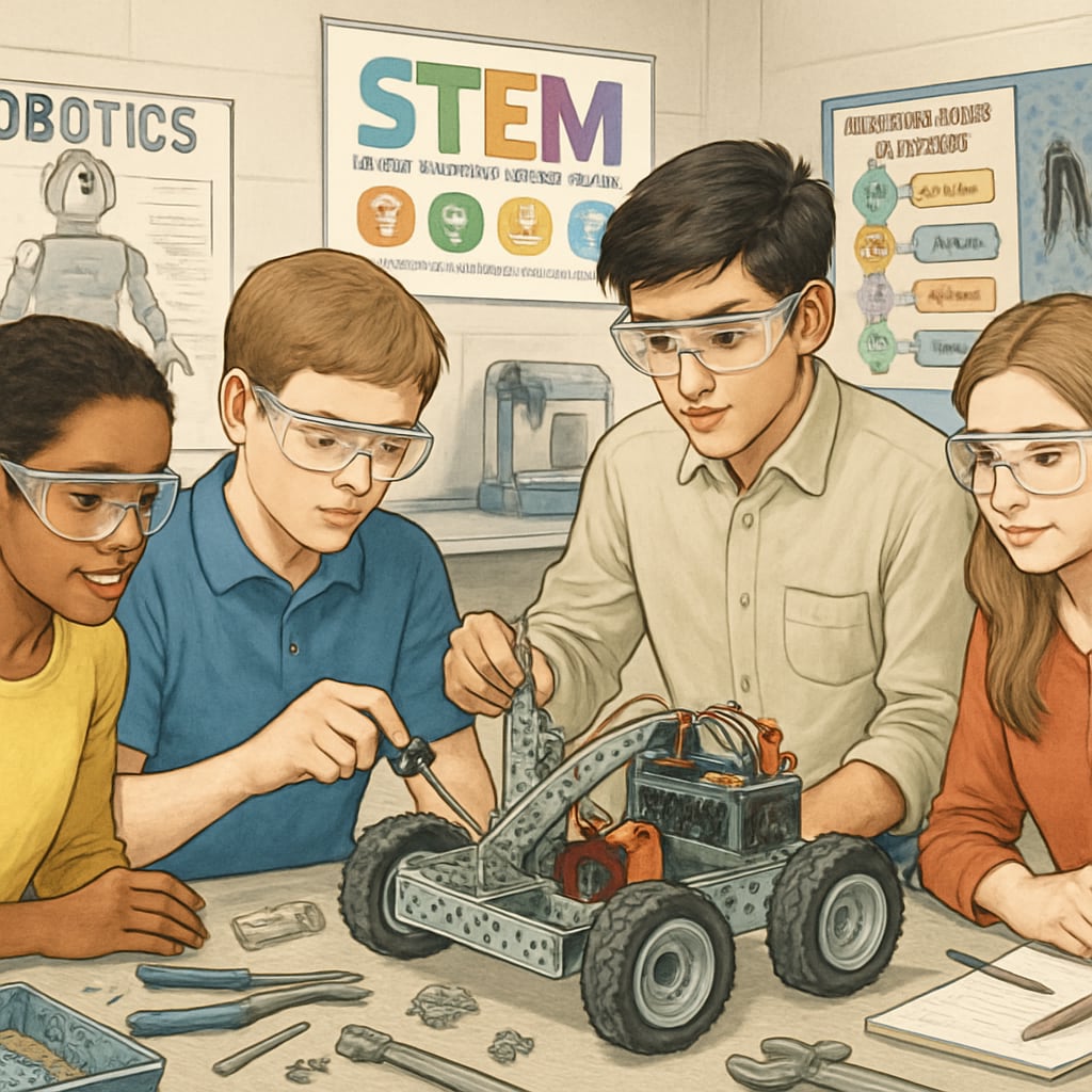 High school STEM education in action with robotics curriculum