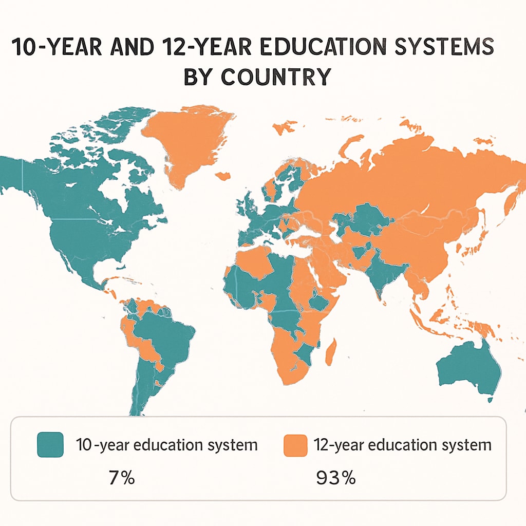 Global comparison of educational years systems for EU university admission