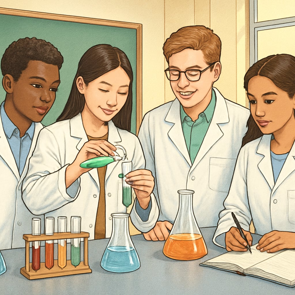 Diverse students engaged in STEM career exploration