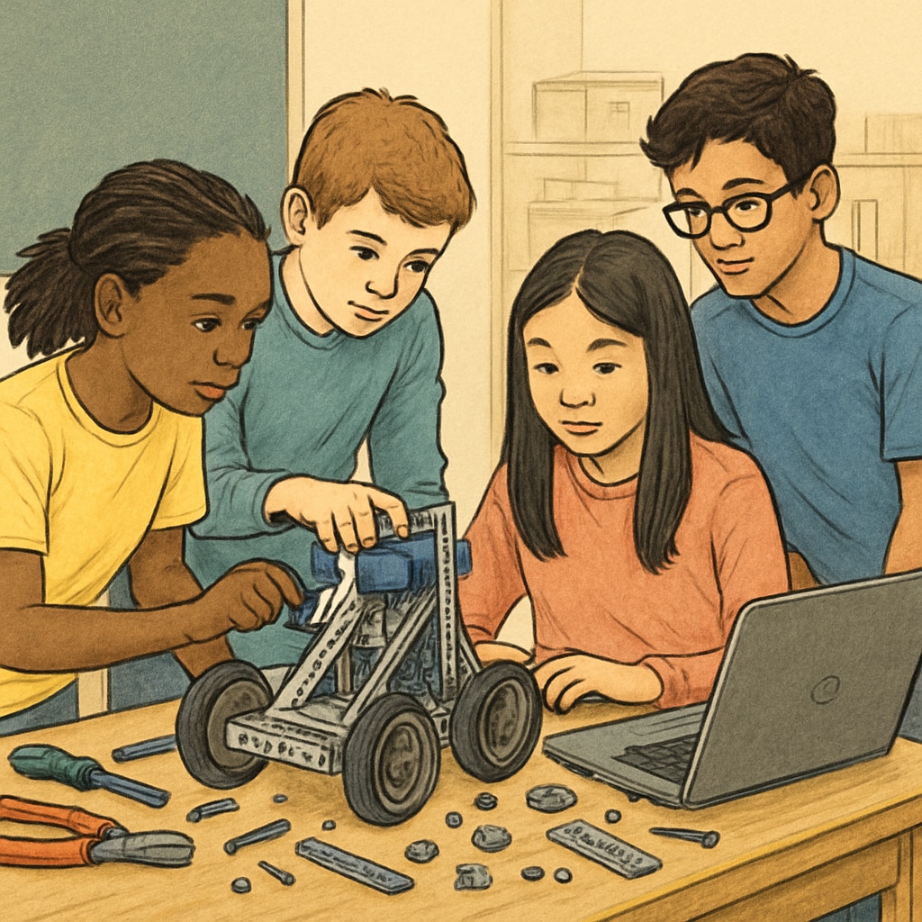 Students developing AI-resistant skills through hands-on STEM activity
