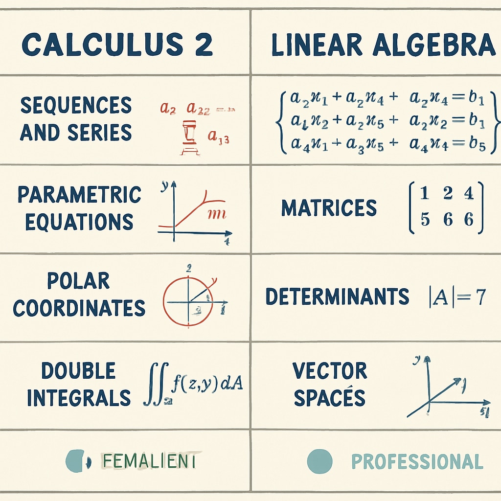Calculus vs Linear Algebra comparison for biostatistics math courses
