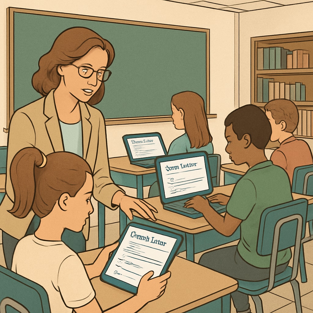 Google Forms research questionnaire in classroom