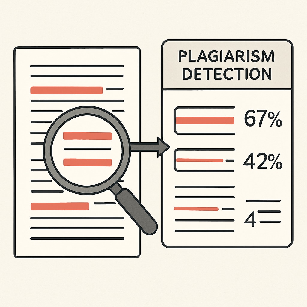 Turnitin plagiarism detection system analyzing academic paper