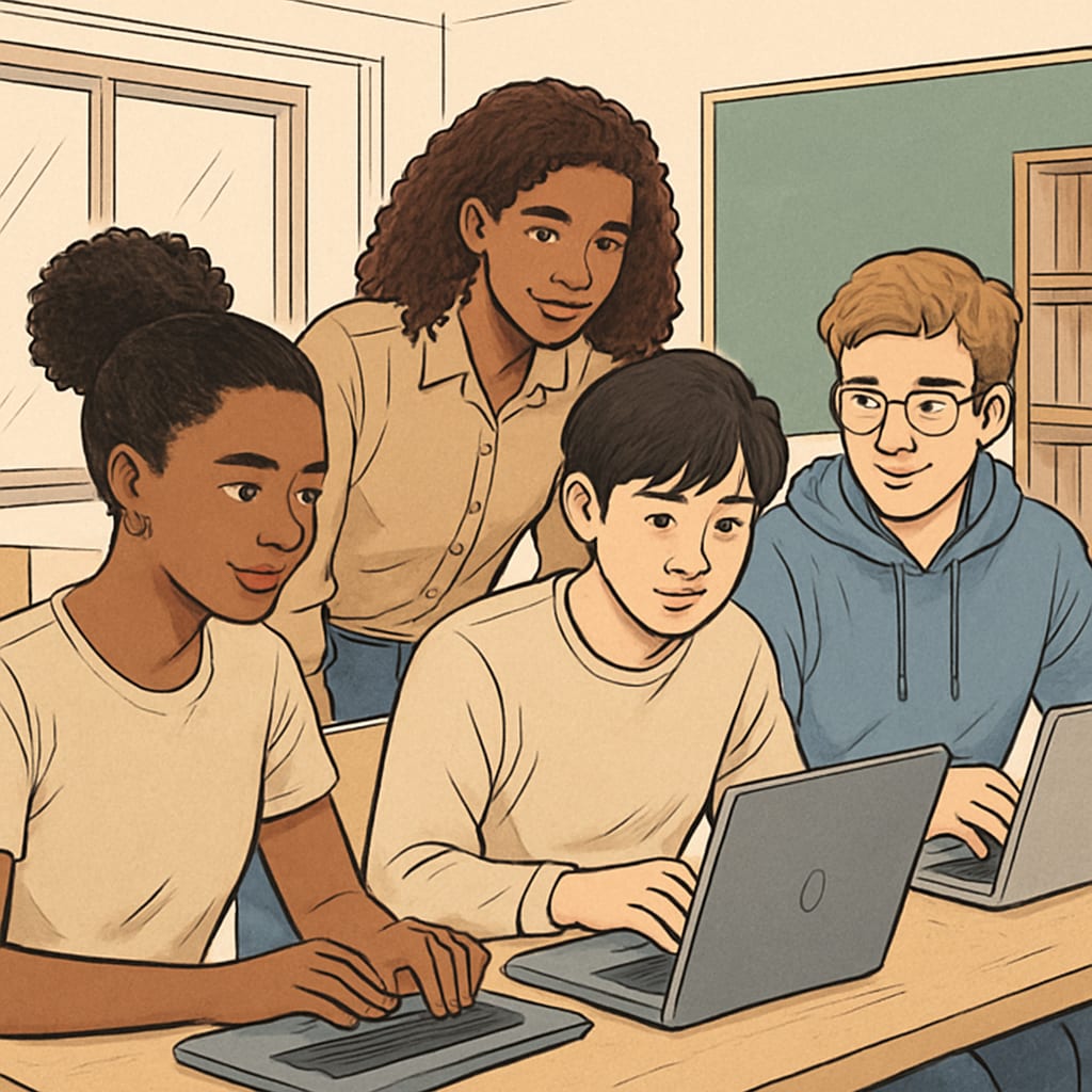 Students practicing authentic learning to avoid plagiarism