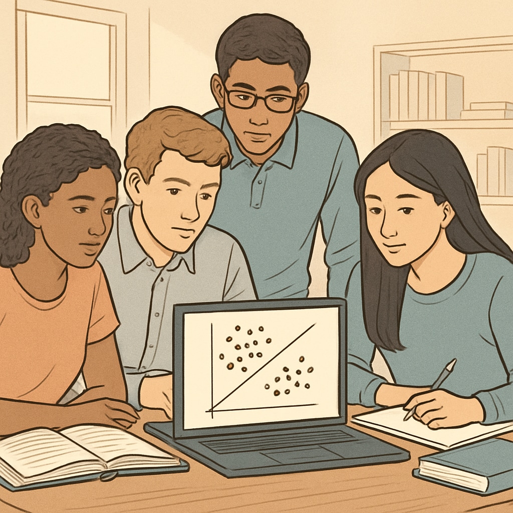 Student collaboration on AI education project with limited computational resources