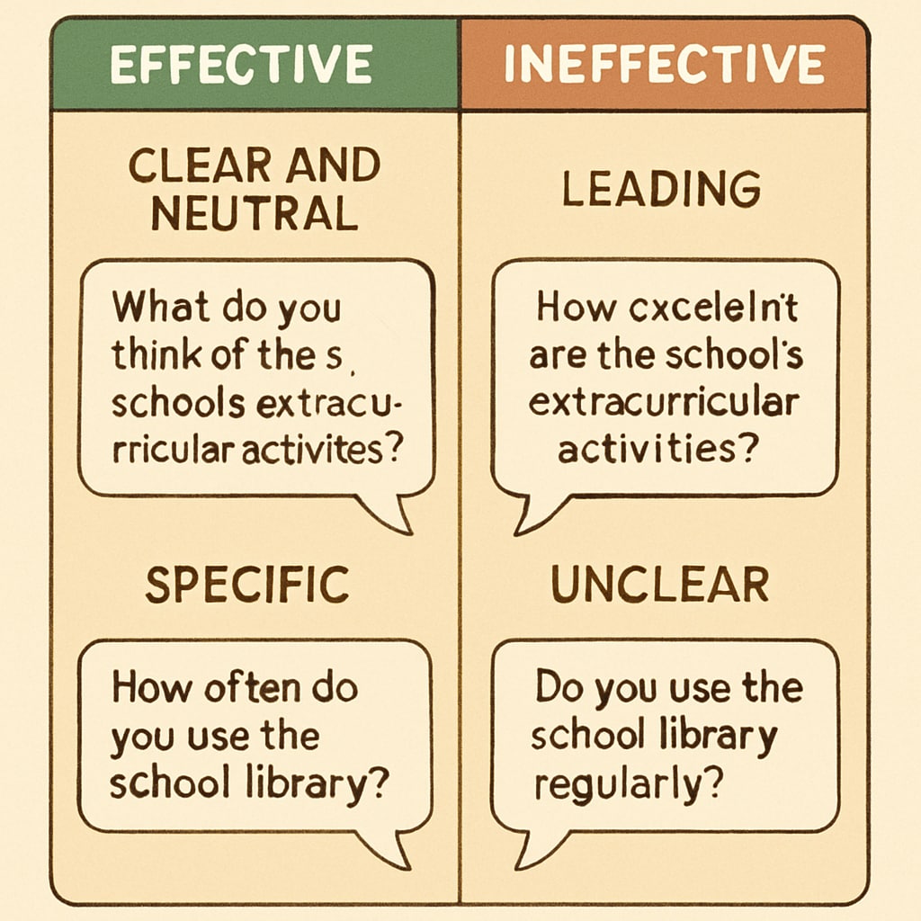 Survey question design best practices for education research
