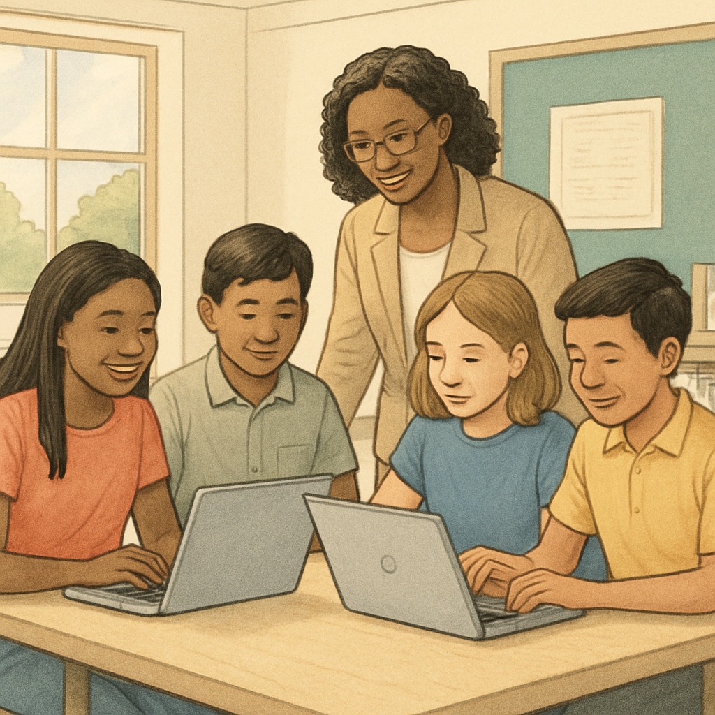 NYC school students engaged in classroom learning