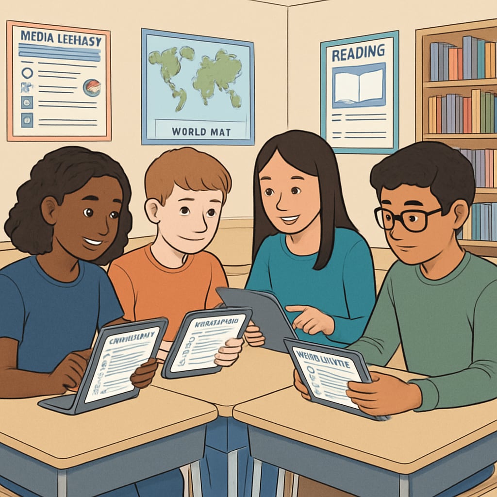 K12 students participating in media research surveys for academic support