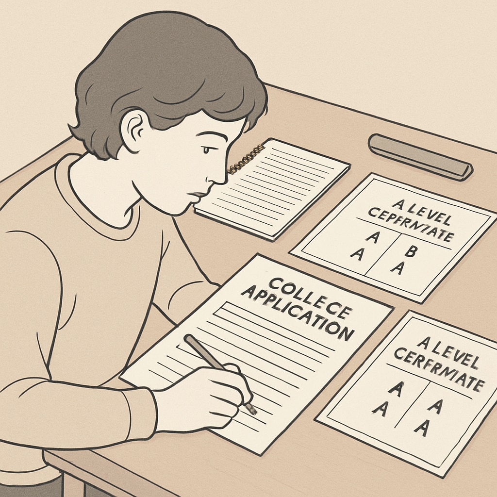 A Level qualifications for American college admission process