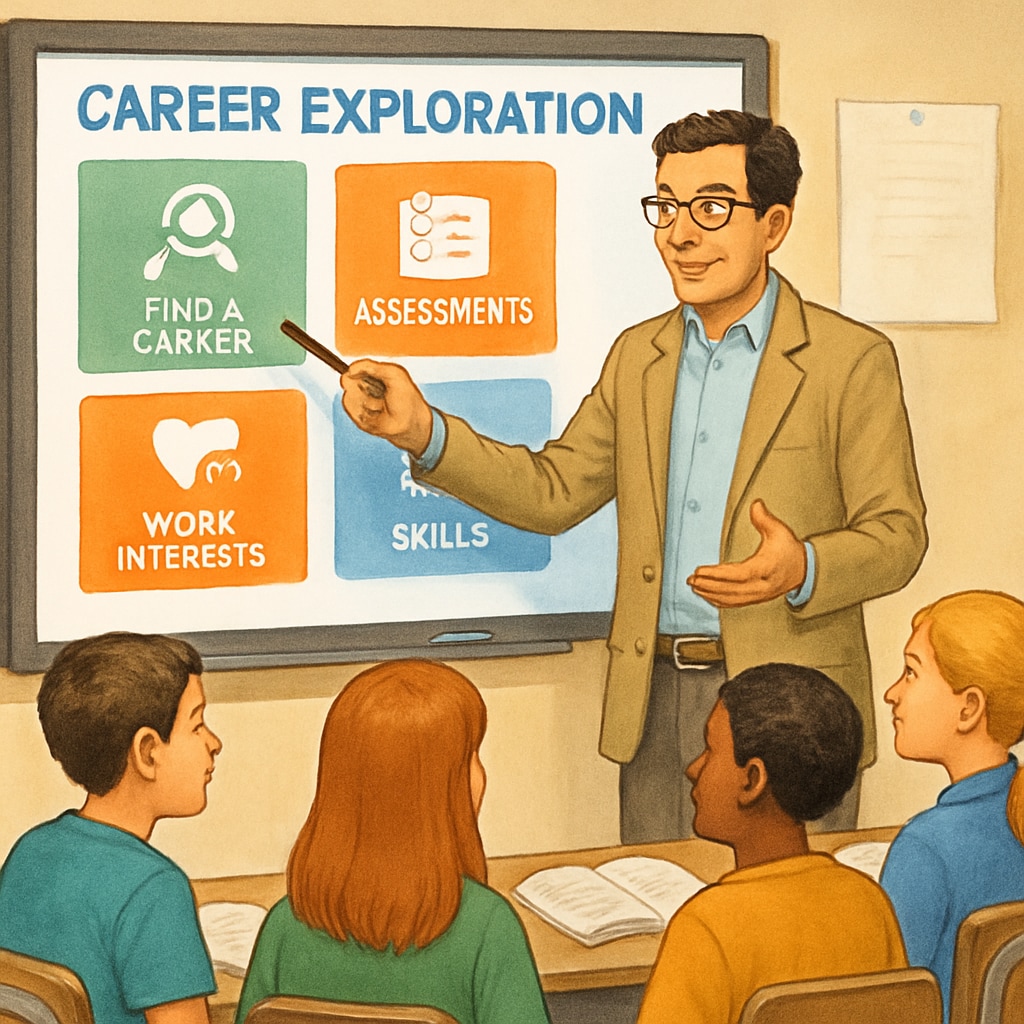 Educator teaching students about aligning career prospects with personal passions